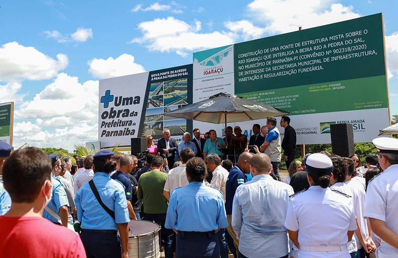 Lançada em Parnaíba nova ponte que homenageará o pai do presidente Jair Bolsonaro